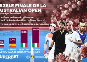 Fazele finale de la Australian Open: cine-l oprește pe Daniil Medvedev? Vezi ce spun Cotele Superbet