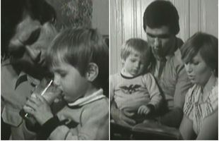 Imagini de colecție cu Edi și Anghel Iordănescu » Ce făcea actualul selecționer la vârsta de 3 ani