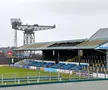 Stadionul Cappielow Park din Morton a fost grav afectat de furtuna Eowyn. Foto: X