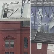 Ibrox Park, stadionul lui Rangers, serios afectat de furtuna Eowyn. Foto: X