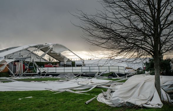 Furtuna secolului face ravagii » Pagube serioase la arenele din Glasgow: au fost smulse de vânt! Ce se întâmplă cu meciul lui Ianis Hagi