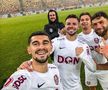 Andrei Cordea alături de ceilalți 3 marcatori ai lui CFR cu FCSB: Korenica, Biliboc și Alibek. Foto: Facebook CFR Cluj