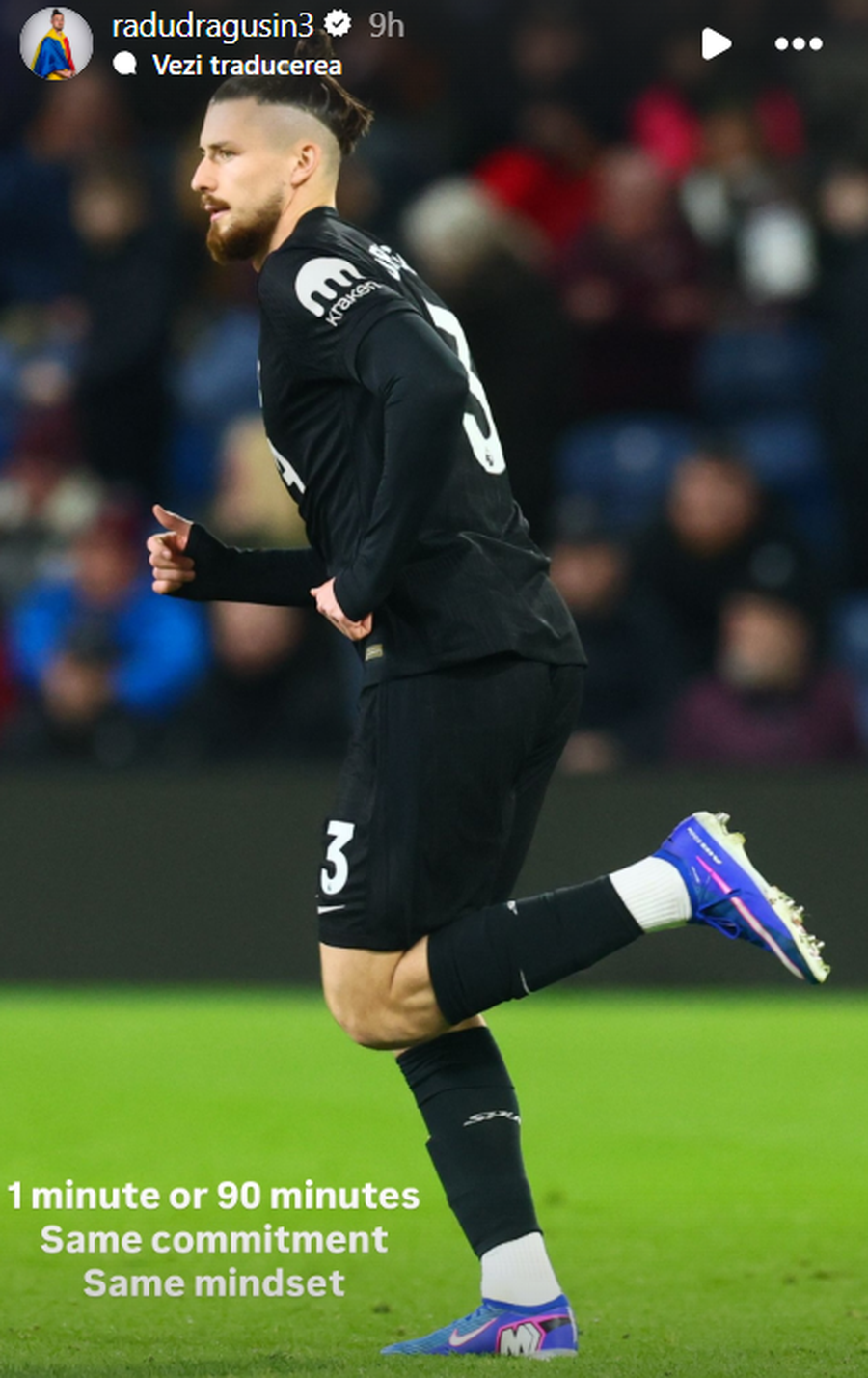 Radu Drăgușin a fost introdus un singur minut în Burnley - Spurs, dar este sfătuit să rămână la Londra » Argumentul invocat de fostul internațional român