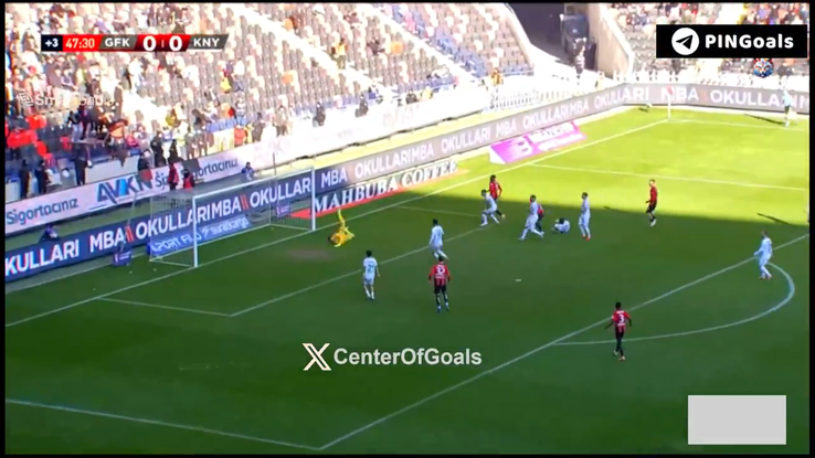 Gol Deian Sorescu Gaziantep - Konyaspor / Foto: captură ecran Twitter