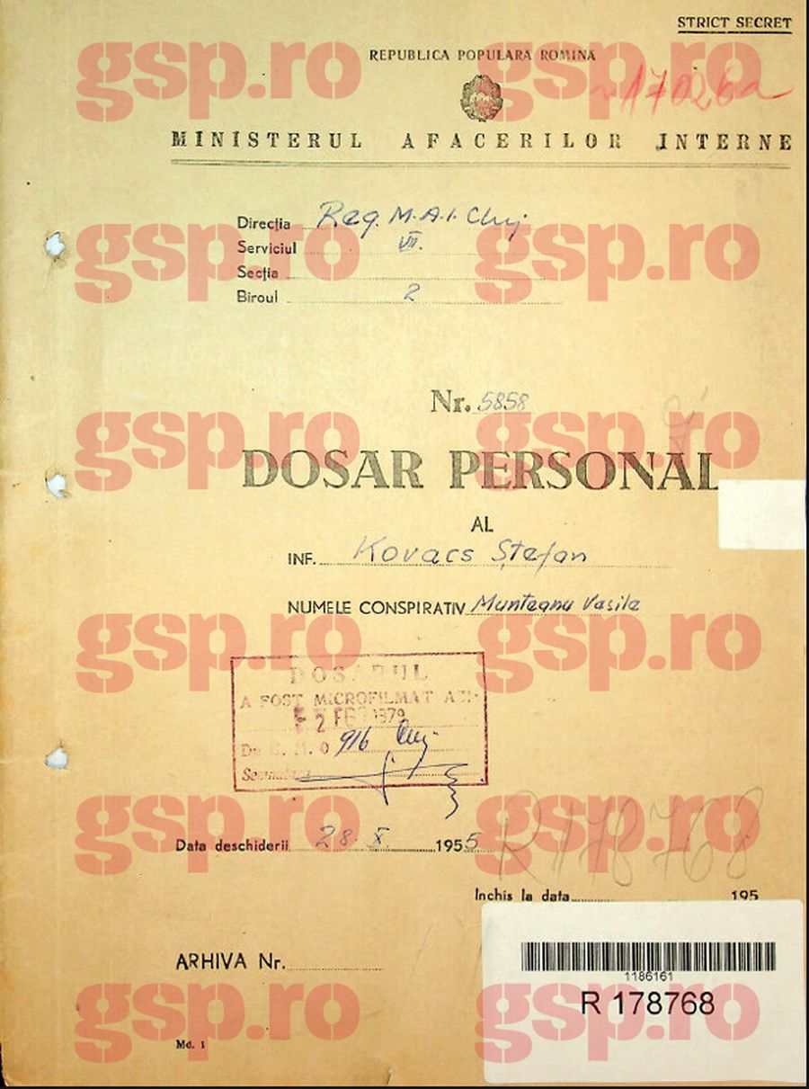 Stupoare în Arhivele Securității: marele Ștefan Kovacs a fost agentul secret „Vasile Munteanu” + „Este un tovarăș atașat colaborării”
