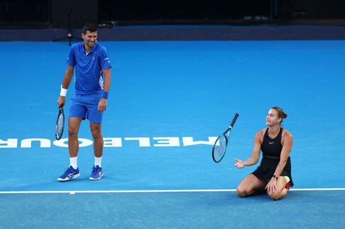 Novak Djokovic și Aryna Sabalenka/Foto: Getty Images