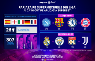 Săptămâna supercâștigătoarelor și supermarcatorilor în liga campionilor! Ce superpariuri pui?