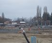 Stadiul lucrărilor la stadionul din Târgoviște în februarie 2021