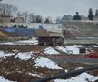 Stadiul lucrărilor la stadionul din Târgoviște în februarie 2021