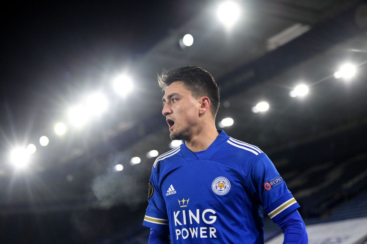 Nicolae Stanciu, în Leicester - Slavia Praga / FOTO: Guliver/GettyImages
