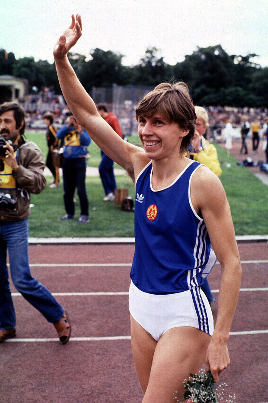 Marita Koch în 1984, când era deja o atletă cu palmares bogat FOTO Imago A doborât recordul după 41 de ani! A bătut-o pe atleta care „avea corpul diferit chimic de la dopajul cu steroizi”