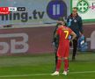 Florinel Coman a acuzat o accidentare în partida dintre FCSB și Botoșani, sursa: captură de ecran DigiSport