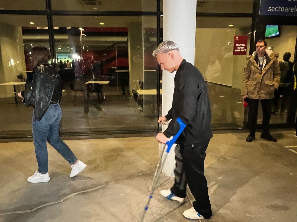 Alexandru Pantea, în cârje la FCSB - Botoșani