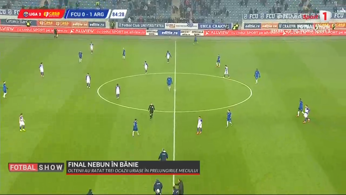 FC Argeș a avut pe teren 12 jucători la meciul cu FCU Craiova