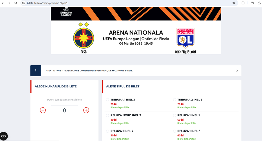 Bilete la FCSB - Lyon doar în câteva sectoare! » Fanii „au driblat” atacurile cibernetice. Mihai Stoica exultă: „Tsunami roș-albastru!”
