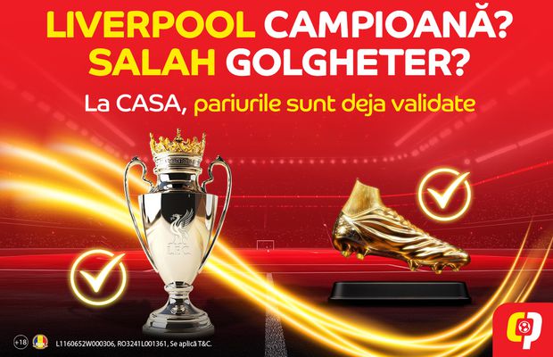 Casa Pariurilor Plătește în Avans Peste 900 de Bilete pe Pronosticul „Liverpool Câștigă Campionatul și Salah Iese Golgheter”