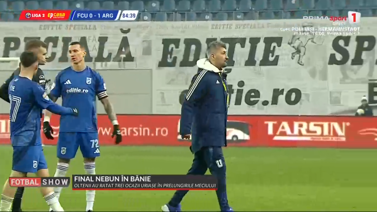 FC Argeș a avut pe teren 12 jucători la meciul cu FCU Craiova