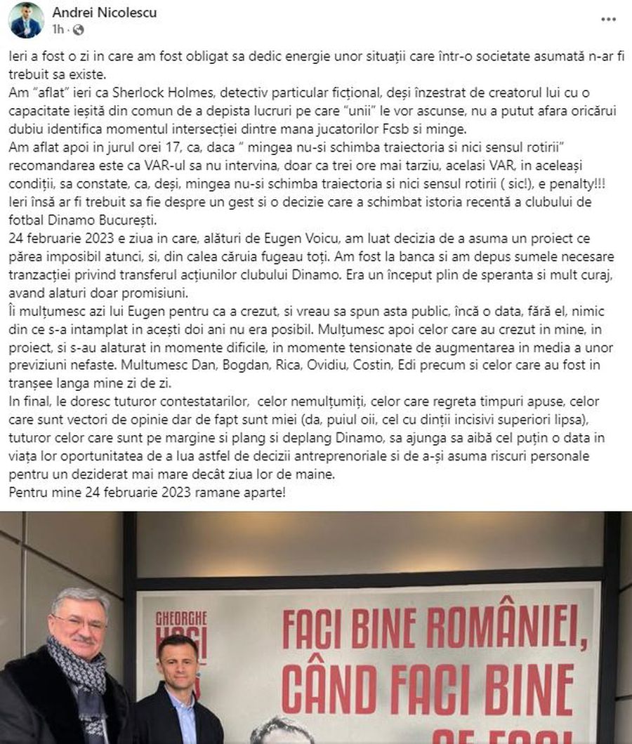 Andrei Nicolescu, ripostă jignitoare: „Miel, puiul oii” » L-a țintit pe Mihai Stoica?