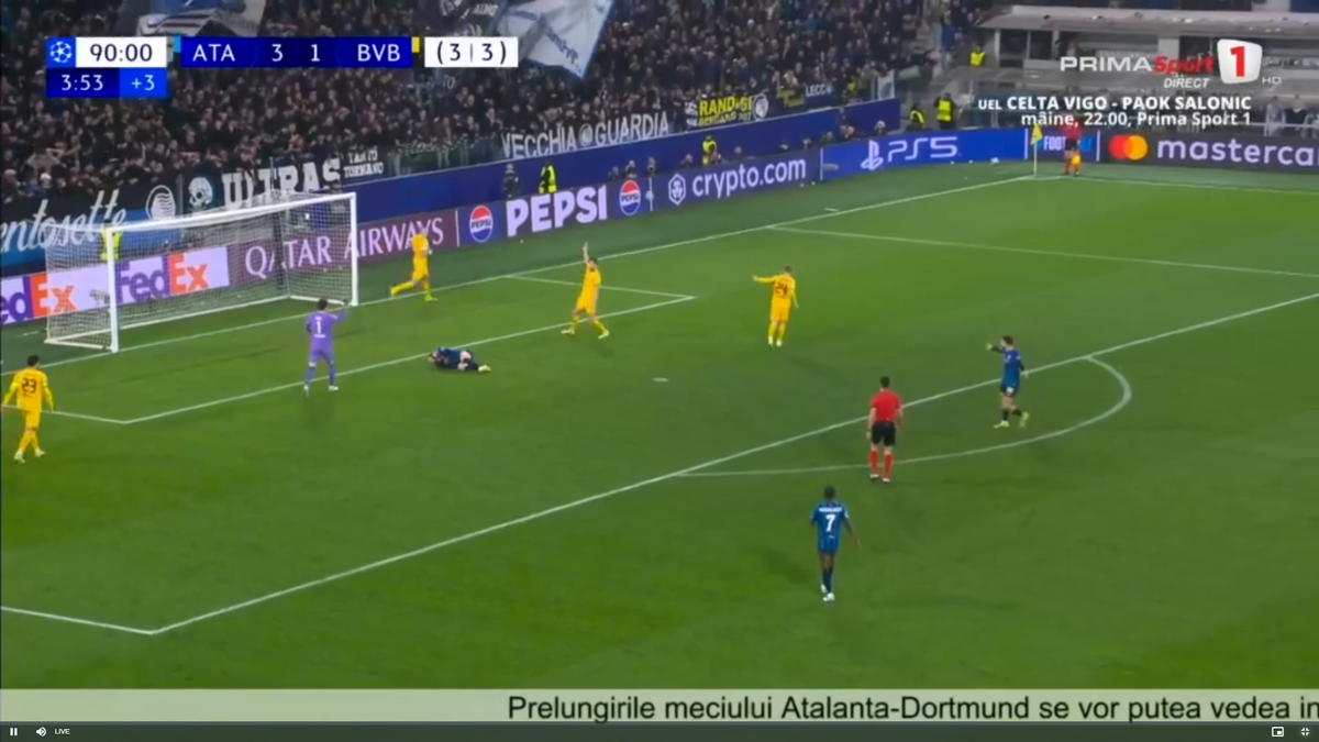 Ce meciuri am avut în Italia! Prelungiri la Torino, penalty decisiv la ultima fază din Atalanta - Dortmund » Istvan Kovacs, aprig în PSG - Monaco + când are loc tragerea la sorți