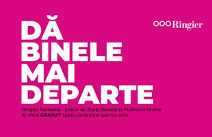 Dă binele mai departe. Ringier îți oferă GRATUIT spațiu publicitar pentru asta.