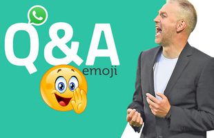 WhatsApp Q&A » Edi Iordănescu intră în provocarea GSP: cum răspunde cu un emoticon la întrebări și afirmații inedite
