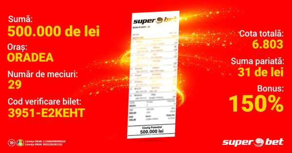 Un Bihorean A Bifat Un Nou Record La Superbet 500 000 De Lei CaÈ™tigaÈ›i Pe Un Singur Bilet