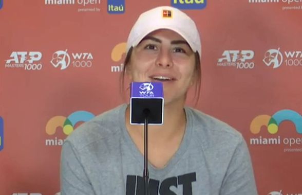 Moment stânjenitor cu Bianca Andreescu la Miami » Ce s-a întâmplat la conferința de presă