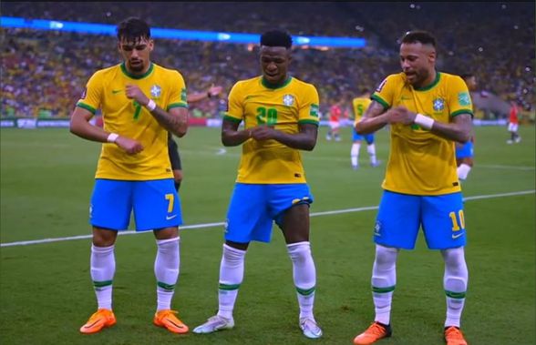 Va apărea în FIFA 23? Dansul lui Neymar, Vinicius și Paqueta a devenit viral, după Brazilia - Chile 4-0