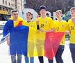 Un grup de tineri susținători ai României, venit din Zaragoza, Spania // foto: Cristi Preda