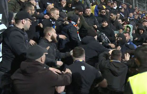 Imagini halucinante cu bătaia românilor din Andorra! „Gogoașă”, rivalul lui Adrian Mititelu, implicat » Pumni și picioare într-o persoană căzută