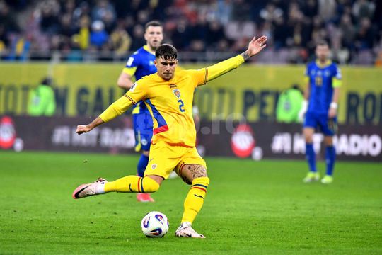 Andrei Rațiu în România – Bosnia-Herțegovina, meci din preliminariile pentru Campionatul Mondial din 2026. FOTO: Cristi Preda (GSP.RO)
