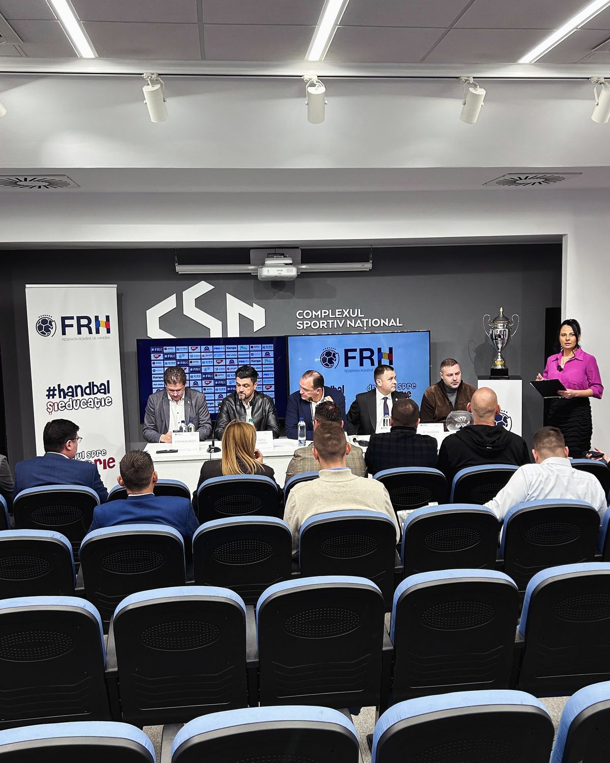 Tragere la sorți Final Four Cupa României handbal / foto: FRH Facebook