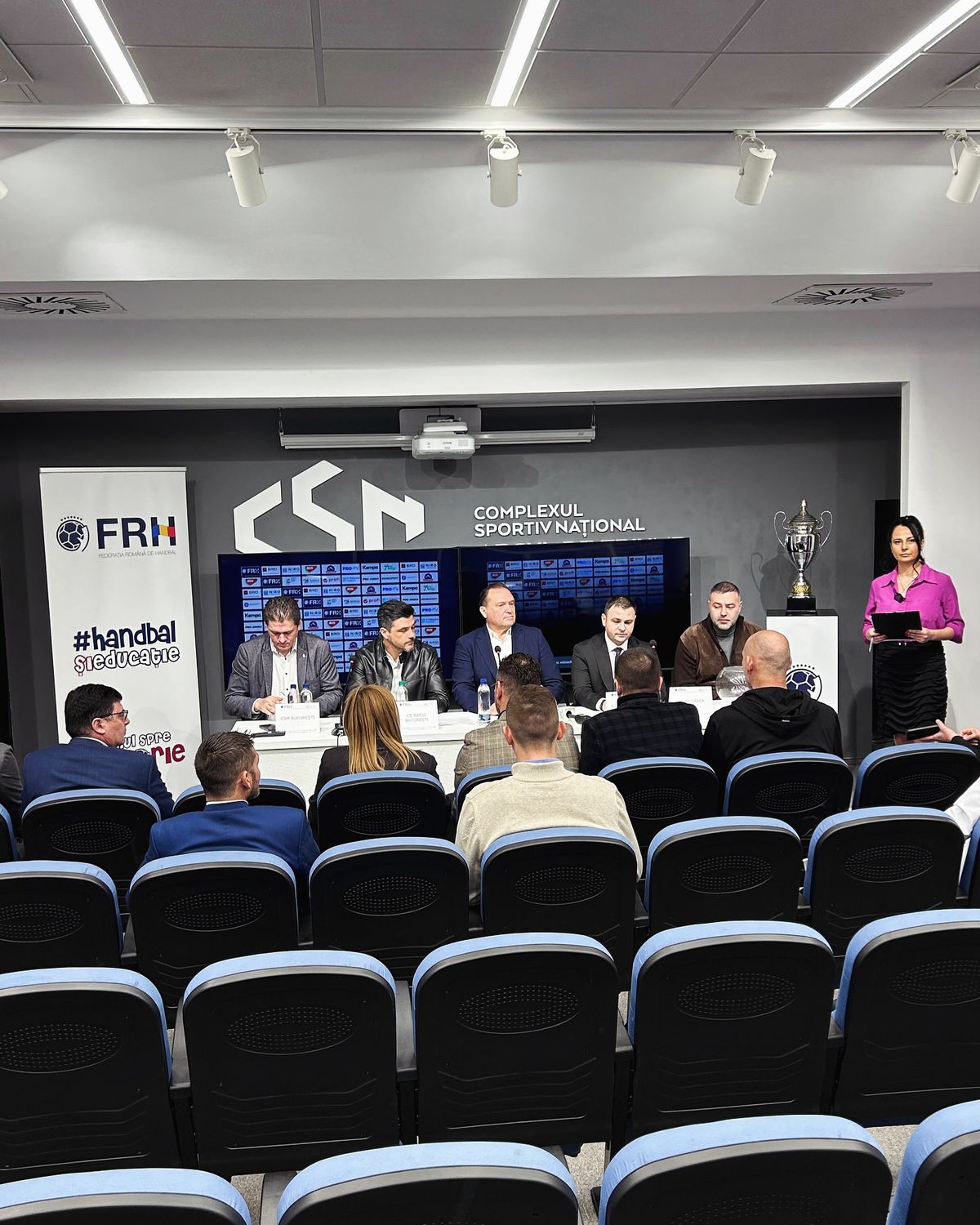 Tragere la sorți Final Four Cupa României handbal / foto: FRH Facebook