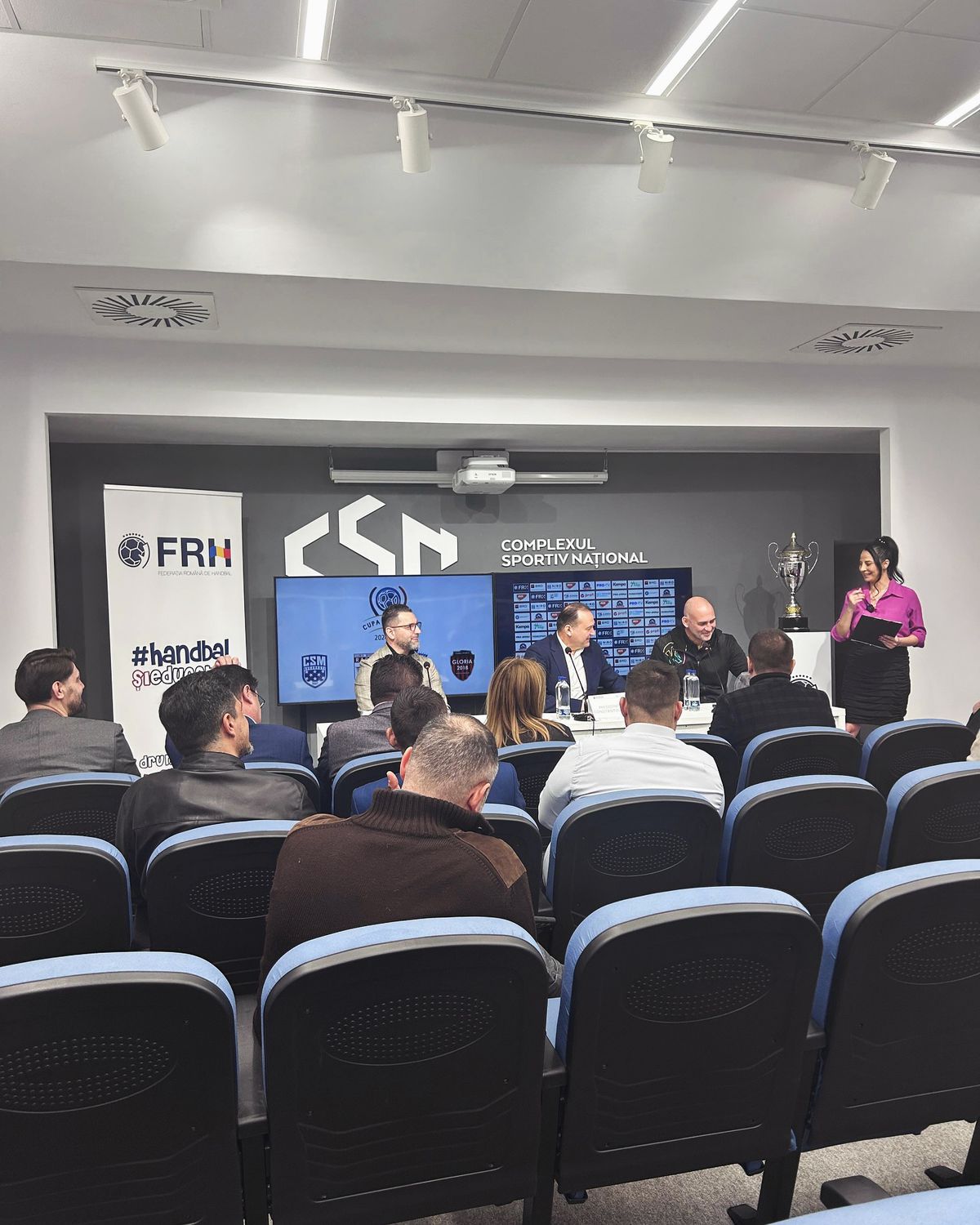 Tragere la sorți Final Four Cupa României handbal / foto: FRH Facebook