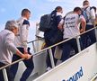 Lucescu și jucătorii s-au îmbarcat spre Istanbul la bordul unui charter. Foto: Facebook FRF