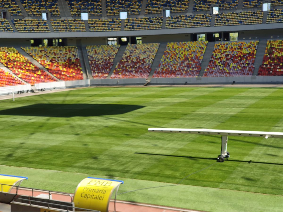 A fost montat noul gazon pe Arena Națională! Cum arată acum terenul pe care se va juca la Euro 2020