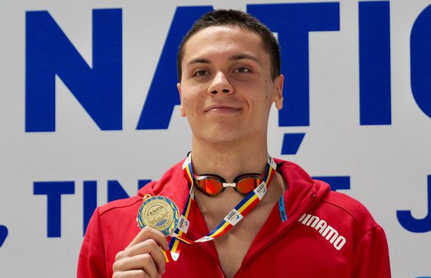 David Popovici, a PATRA medalie de aur la campionatele naționale de la Otopeni » Campionul mondial a scos al 5-lea timp al sezonului
