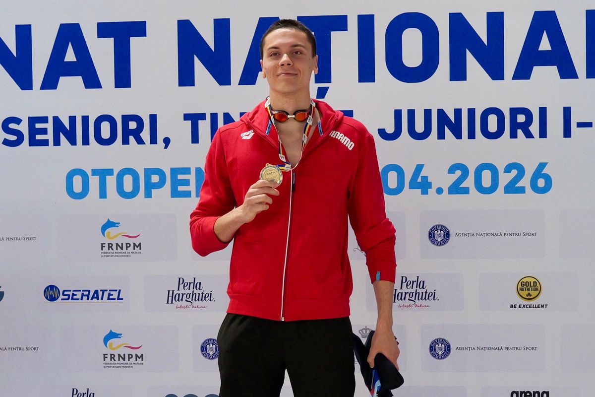 David Popovici, campion național la 100 m liber