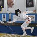 Emma Șonț (stânga), la CE U23 Cagliari 2026 / FOTO: European Fencing Confederation