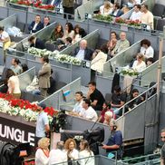 Loja lui Jaqueline Cristian de pe Stadionul Manolo Santana, în timpul meciului cu Aryna Sabalenka/Foto: Luminița Paul (GSP.ro)