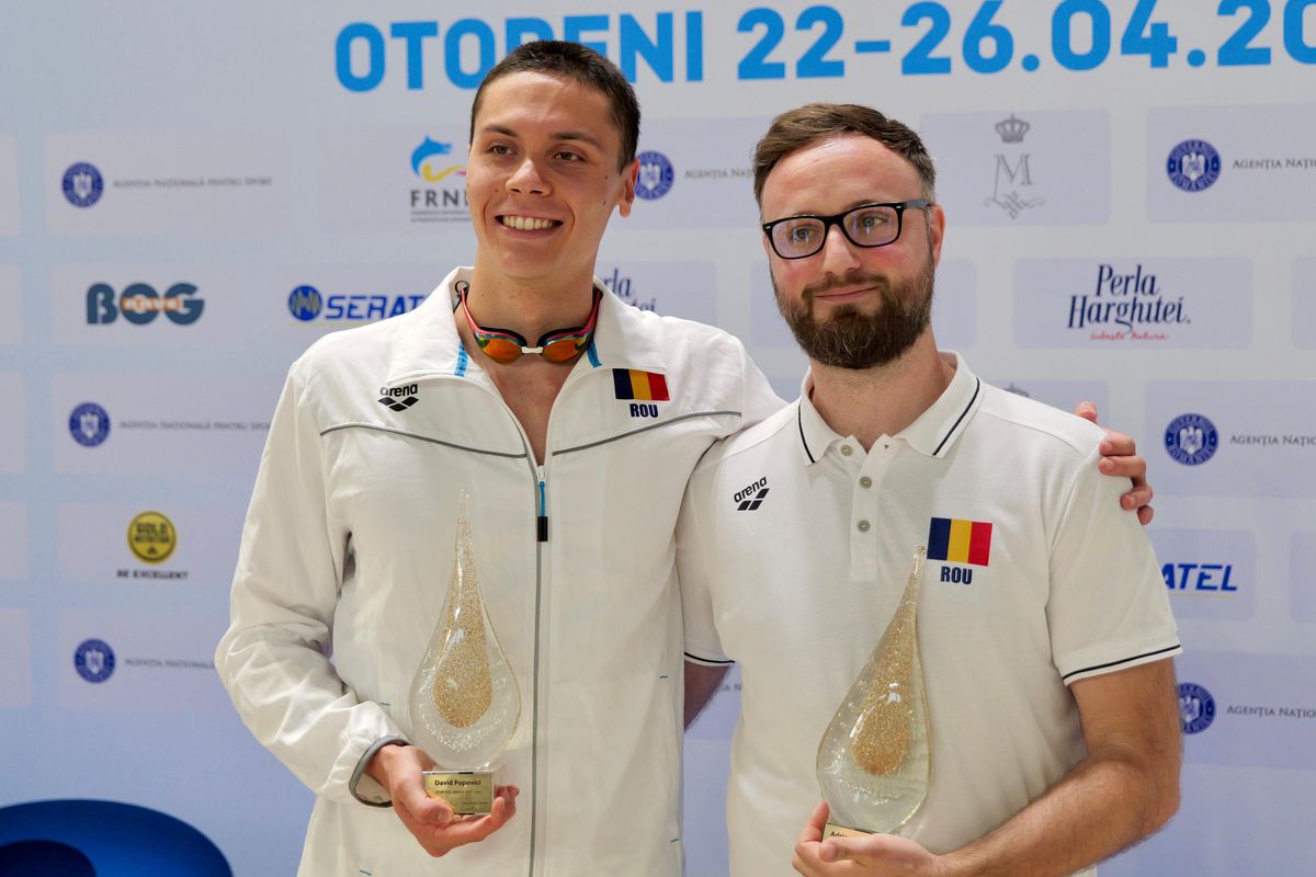 David Popovici, campion național la 100 m liber