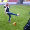 Andreea Esca și Gică Hagi, în timpul unui interviu din 2015 // Sursă foto: Captură YouTube