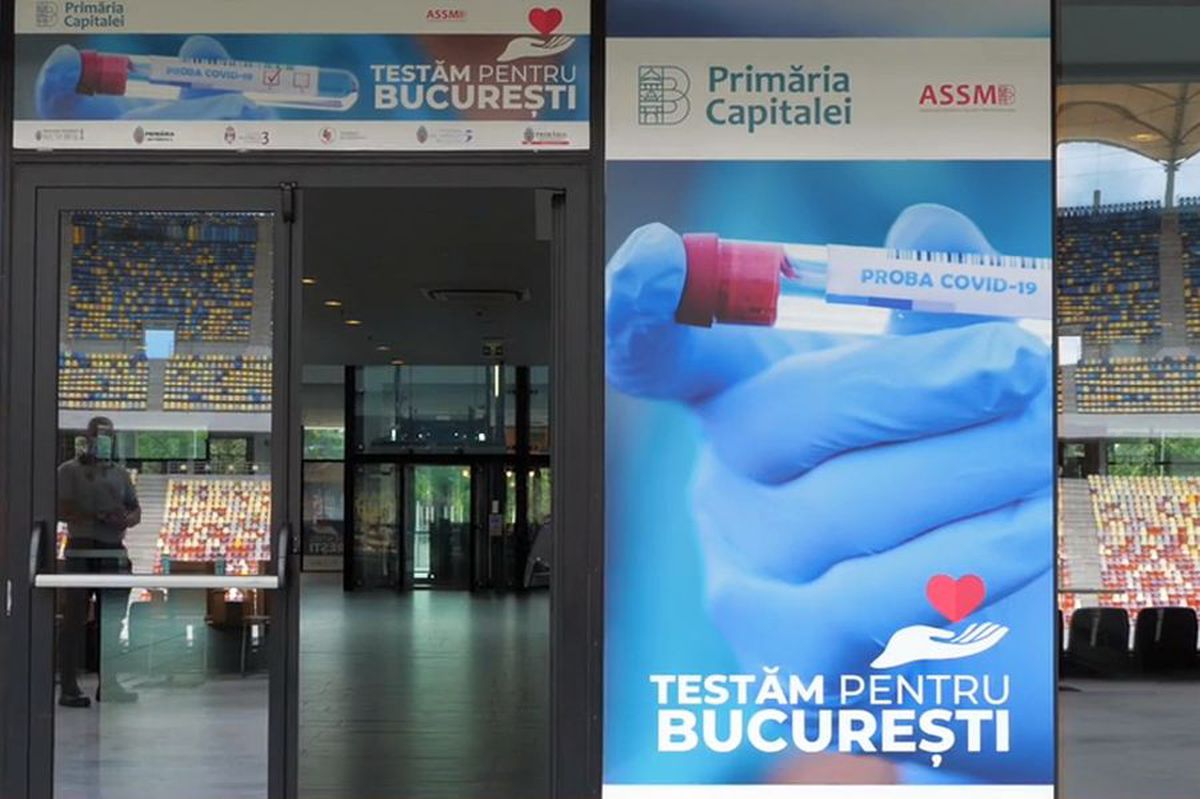 COVID-19. EXCLUSIV Imagini de la Arena Națională: s-a pus totul la punct pentru testarea în masă a 10.500 de bucureșteni