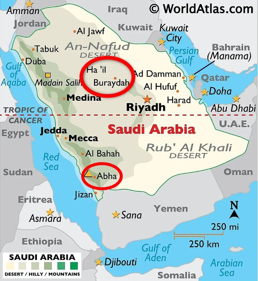 Șumudică (și, până de curând, Rădoi) antrenează în centrul țării. Contra, în sud-vest, aproape de granița cu Yemen Viața în deșert: Reportaj în Arabia Saudită, pe urmele antrenorilor români » Progresul de la „antrenează cămile