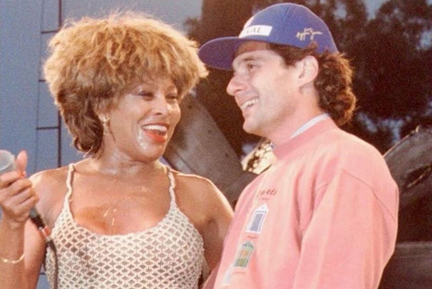 Tina Turner, alături de Ayrton Senna