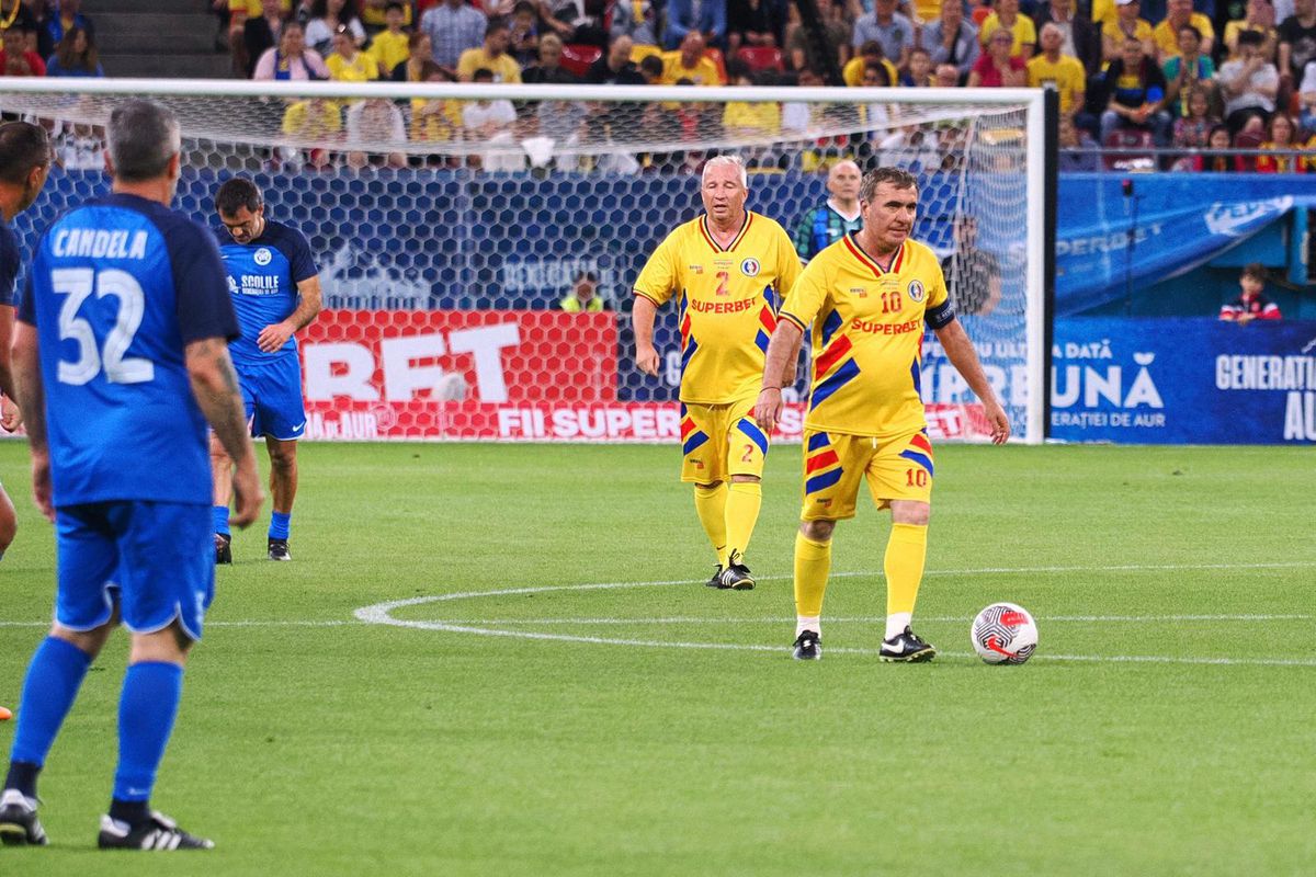 Costel Gâlcă explică golul atipic marcat pentru Generația de Aur: „Am fost forțat” » Adrian Ilie, emoționat: „Seară de neuitat”