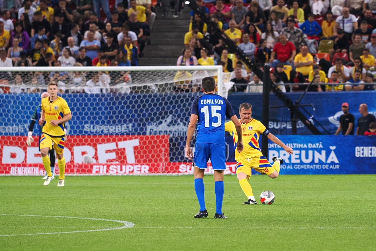 Generația de Aur – Legendele Lumii, meciul de adio al eroilor României » Victorie de senzație pentru „tricolori”! Gheorghe Hagi a făcut spectacol