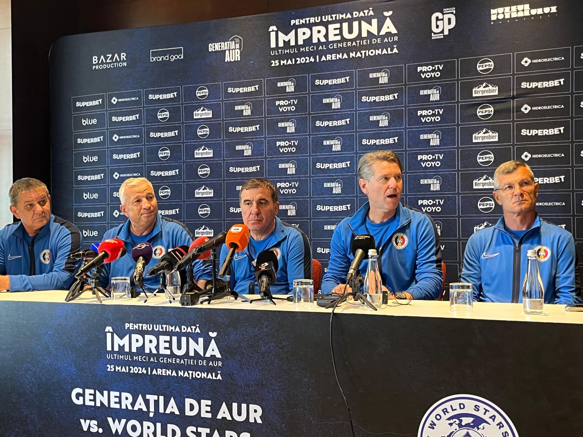 Generația de Aur, show și la microfon » Hagi, Petrescu și Lăcătuș s-au întrecut în glume: „Cine a petrecut până la 3:00 nu mai joacă!”. Răducioiu, emoționat până la lacrimi: „Oameni buni...”