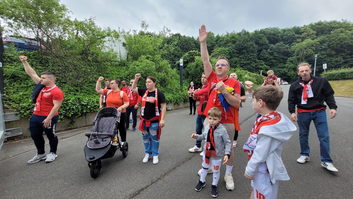 Imagini de la Barclays Arena, înainte de Dinamo - Hamburg