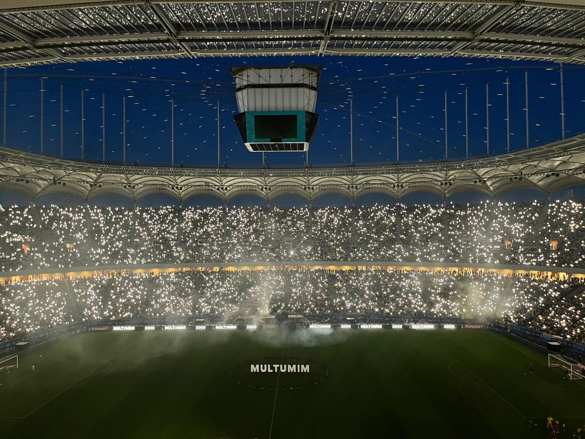 Mai mulți ca niciodată! Nou record de spectatori stabilit pe Arena Națională la meciul de retragere al Generației de Aur